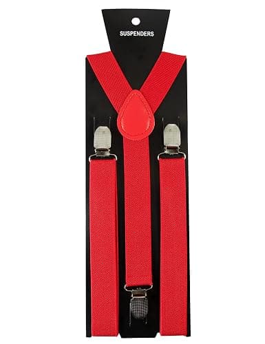 JEMYGINS Solid Color Mens Suspender with 3 Strong Clips Adjustable Braces thumbnail 4