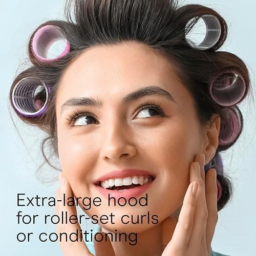 Conair Pro Style Bonnet Hair Dryer, 2 Heat Settings, Adjustable Height, Extra-Large Hood Size, 1875W Pro Style Bonnet Ionic Hair Dryer for Women, White thumbnail 7