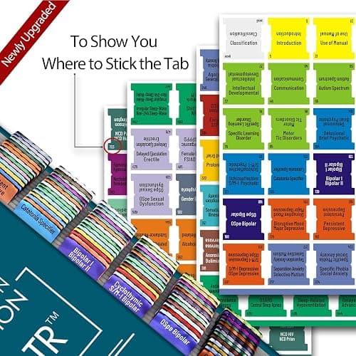 Index Tabs for DSM-5-TR 2022, Color-Coded and Laminated DSM-V-TR Tabs for The Diagnostic and Statistical Manual of Mental Disorders, Tear-Resistant & Waterproof (DSM-5-TR(New Upgrade)) thumbnail 3