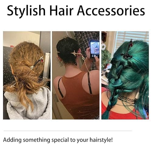 4Pcs Sword Hair Stick Retro Metal Hair Sticks Ancient Style Swords Hair Chopsticks for Women and Men, Chinese Hair Pins Hair Sticks Hair Daggers with Tassels for Hair Accessories thumbnail 3