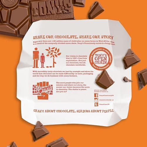 Tony’s Chocolonely Super Duper Milk Chocolate Candy Bar Bundle, Milk & White Chocolate With Sea Salt, Caramel, Pretzel Toffee, Almond, Hazelnut, Made From Quality Fairtrade Cocoa, 6 Bars, 6.35 Oz Each thumbnail 9