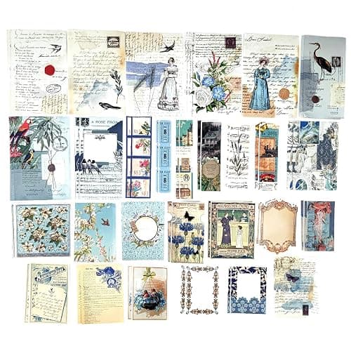 Esweny 200PCS Vintage Scrapbooking Supplies Kit for Journaling, Scrapbook Sticker Paper Pack for Junk Journal Planners Aesthetic Cottagecore Room Decor Wall Art Collage Album thumbnail 4