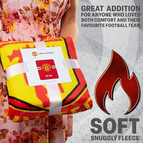 Manchester United F.C. Fleece Bed Blanket Soft Sofa Throw for Bedroom Travel Home Decor 49“ x 59” Gifts for Men thumbnail 5