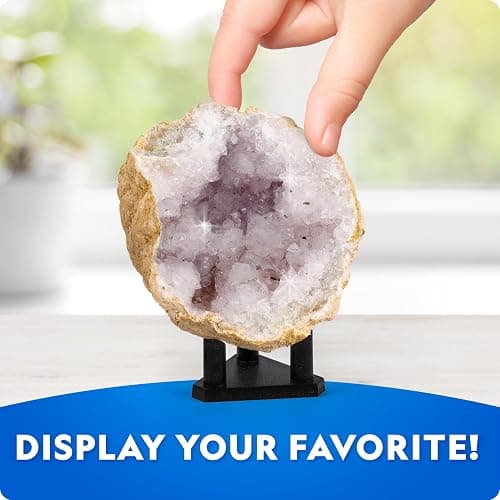 National Geographic Break Open 4 Geodes Science Kit – Includes Goggles & Display Stand - STEM Science Gift for Boys & Girls, Break Your Own Geodes thumbnail 5
