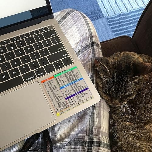 2-Pack Mac Keyboard Shortcut Stickers.Mac OS Shortcuts Sticker 2025 for 13-16 inch MacBook Pro/Air,-Clear thumbnail 5