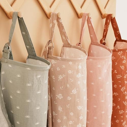 Konssy Muslin Nursing Cover Up for Breastfeeding with Rigid Hoop | 100% Cotton Nursing Apron, Lightweight & Breathable, Carseat Canopy, Breast Feeding Covers for Women thumbnail 7
