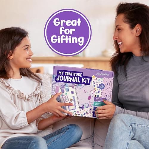 jackinthebox DIY Journal for Girls Ages 8-12, 242 pcs, Scrapbook Kit, Tween Girls Gifts, Girls Journal Kit, Includes 10 Mental Health Exercises (Purple) thumbnail 8