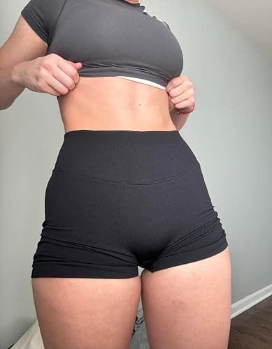 AUROLA Influence Workout Shorts for Women,2.5 3.5 4.5 5.5 6.5 No Roll Up Squat Proof Scrunch Seamless Compression Gym Short thumbnail 5