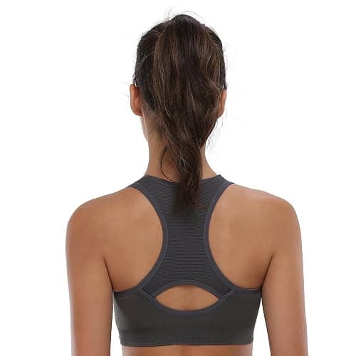 BAOMOSI Women's Seamless Racerback Sports Bra High Impact Support Yoga Gym Workout Fitness thumbnail 6