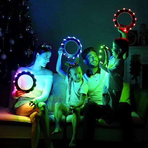Raylan: TOSY Flying Ring - 12 LEDs, Super Bright, Lost Mode, Auto Light Up, Safe & Soft, Waterproof, Lightweight, Birthday, Camping Toy, Easter Gift for Kid/Boy/Girl thumbnail 6