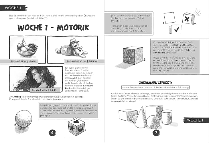 Zeichnen lernen in 5 Wochen: Garantiert zeichnen lernen: Das Anfänger-Mitmach-Buch für Kinder & Erwachsene: Schritt für Schritt mit Übungsseiten & QR-Codes zu Erklärvideos thumbnail 3