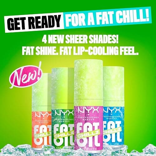 NYX Professional Makeup Fat Oil Chillz, Moisturizing, Shiny and Vegan Tinted Lip Gloss - Polar Peppermint (Sheer Blue) thumbnail 3