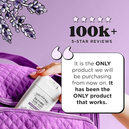 Poo-Pourri Before-You-Go Pocket Toilet Spray, Travel Essentials, Lavender Vanilla, 1 Fl Oz, Up to 50 Uses, On-The-Go Bathroom Odor Deodorizer with Essential Oils, TSA Approved Size thumbnail 4