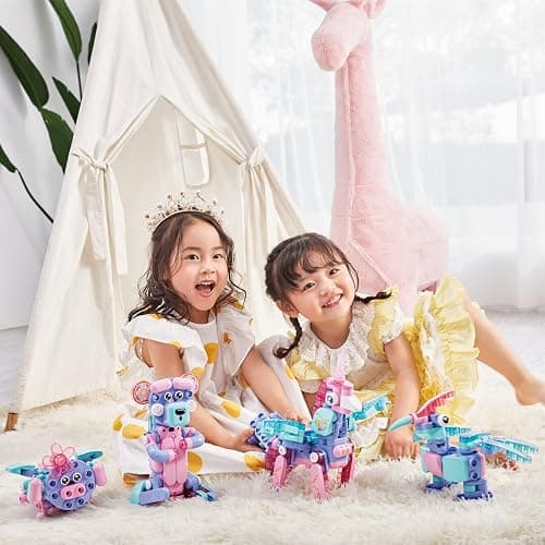 BOTZEES GO! Unicorn Robot for Kids - Building & Electric Remote Control STEM Learning Toy for Ages 3+, Girls - RC Magic Stick, App Based thumbnail 9