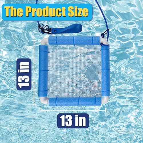 WodGod Shark Tooth Sifter,Plastics Net,Lightweight Floating Sand Sifter for Shark Teeth and Fossil Hunting, Durable with Comfortable Grip and Wrist Strap,Blue thumbnail 5