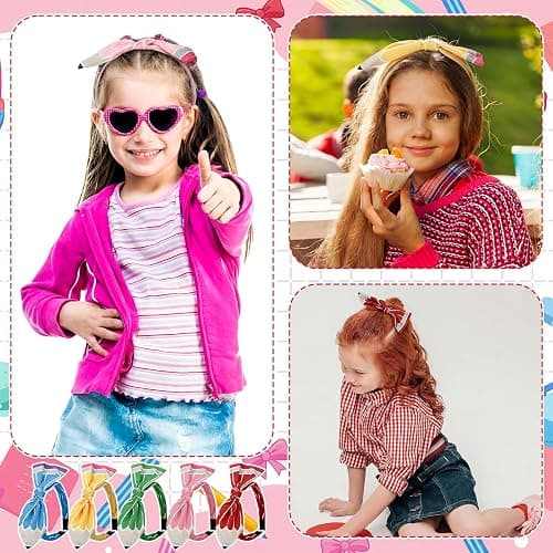 Rivvlive 10 Pcs Back to School Pencil Teacher Headband Girls Hair Bow Ties | Scrunchie Hairbands Set, First Day of School Hair Accessories, Kindergarten Outfits for Kids Teen Girls, Teacher Student Gift thumbnail 7