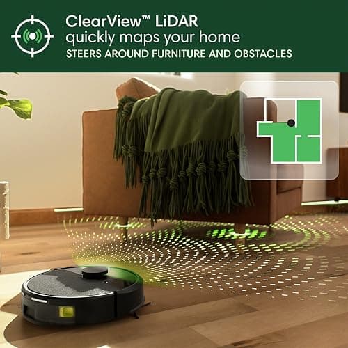 iRobot Roomba 105 Vac Robot Vacuum with AutoEmpty Dock - Self-Empties for 75 Days, Easy to use, Intense Power-Lifting Suction, LiDAR Navigation, Multi-Surface Cleaning, Cleans in Neat Rows thumbnail 6