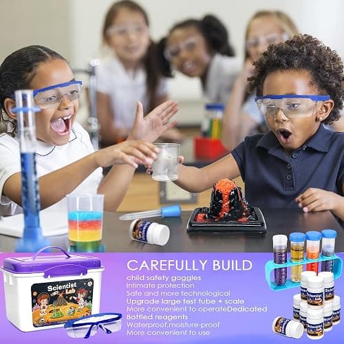 Educational Science Kit for Kids - 56 Science Lab Experiments with Lab Coat Scientist Costume, Science Kits for Kids Age 6-8-10-12, 70+ PCS DIY Stem Projects, Educational Toys for Girls Boys thumbnail 6