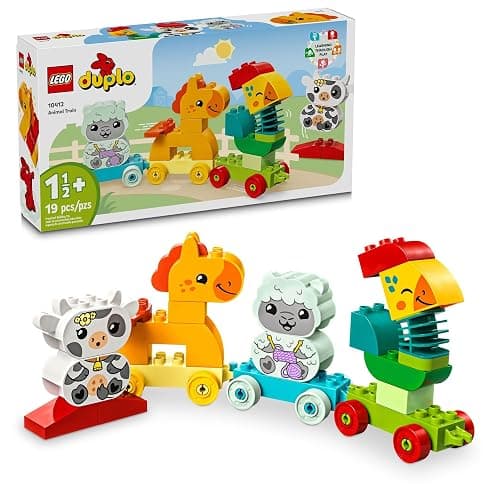 Tatum: LEGO DUPLO My First Animal Train Building Set and Horse Toy, Educational Toy for Toddlers Ages 1-3 with 4 Animal Figures, Creative Nature Toy Birthday Gift for Preschoolers, 10412 - Image 1