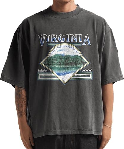 Washed Shaka Wear Drop Shoulder 7.5 oz Heavyweight Graphic Tshirt Vintage Thick Boxy & Oversized Baggy Fit thumbnail 3