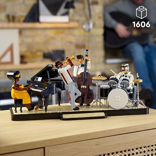 LEGO Ideas Jazz Quartet, Building Set for Adults Featuring Buildable Stage with 4 Band Musician Figures, Includes Piano, Double Bass, Trumpet, and Drum Kit Instruments, Great for Home Display, 21334 thumbnail 2