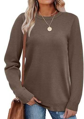 WIHOLL Sweaters for Women Lightweight Pullover Tops Long Sleeve Shirts Crewneck Fashion Clothing Fall Outfits 2025 thumbnail 2