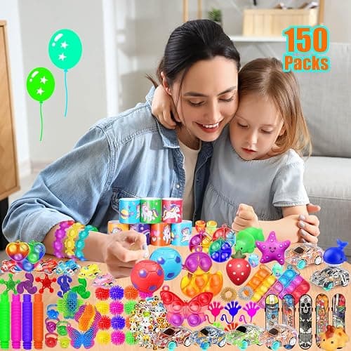 Party Favors for Kids 8-12 4-8, 150-Pack Fidget Toys Bulk, Treasure Box Toys for Classroom, Stocking Stuffers Goodie Bags, Classroom Prizes, Birthday Holiday for Boys Girls thumbnail 4