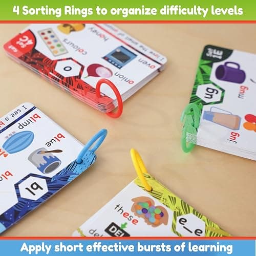 THE BAMBINO TREE Phonics Flash Cards - Learn to Read in 20 Phonic Stages - Education for Kids Ages 4-8 Kindergarten 1st 2nd Grade thumbnail 7