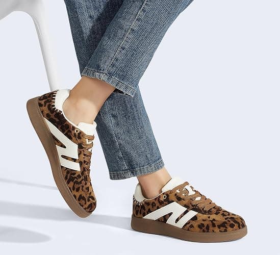 LUCKY STEP Women Classic Retro Gum Sole Fashion Sneakers Casual Tennis Skate Shoe Genuine Leather Walking Footwear Anti Slip Trainers thumbnail 7