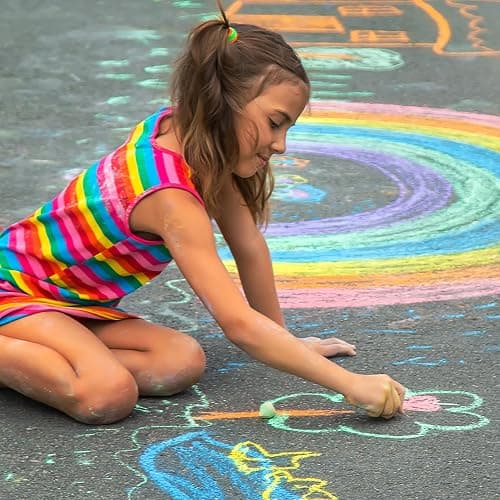 280PCS Sidewalk Chalks in 24 Colors: Washable Jumbo Chalk for Kids Toddlers | Non-Toxic Dustless Colored Chalk Bulk for Outdoor Art, Party Favors, Painting on Chalkboard Blackboard Playground thumbnail 2