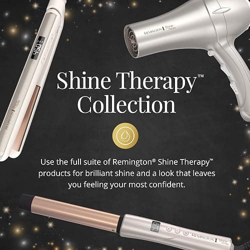 Remington Shine Therapy Argan Oil & Keratin Infused ½-1 Inch Tapered Curling Wand for Natural Curls, Includes Heat Glove thumbnail 8
