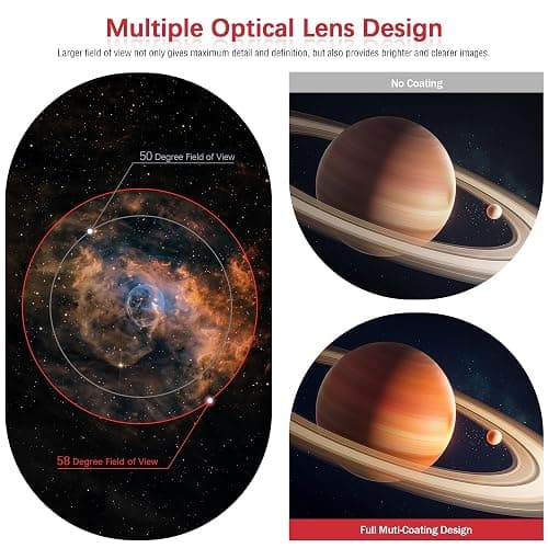 Alstar Telescope Eyepiece, 58 Degree 5mm 1.25 Inch Wide Angle Planetary Eyepiece for 1.25 Inches Astronomic Telescopes & Filters, Fully Multi-Coated Lens Telescope Accessory thumbnail 2
