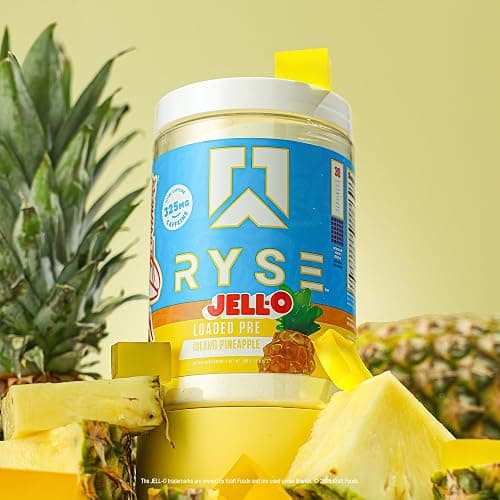 RYSE Loaded Pre Workout Powder - Jell-O Island Pineapple - Daily Pre-Workout for Men & Women with 325mg Caffeine, Beta Alanine, and Citrulline for Pump, Focus, and Energy - 30 Servings thumbnail 5