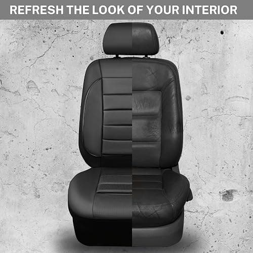 CAR PASS Leather Seat Covers Full Set Universal Water Resistant 3D Foam Back Support, Luxury Comfort Automotive 5 Seat Covers All Season Fit for SUV,Sedan,Van, Airbag Compatible Elegance(Pure Black) thumbnail 7