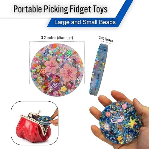 Generic Picky Pad 2 Pcs - Multicolor Fidget Pads, Fidget Toy for Skin Picking, Trichotillomania & Dermatillomania, ADHD Pick Pad, Sensory, Adult thumbnail 2