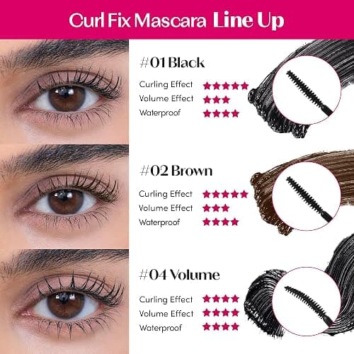 ETUDE Curl Fix Waterproof Mascara, Long-Lasting Curl, Black, 0.27 fl oz | Korean waterproof mascara, Lightweight, vegan, defined black lashes and long-lasting curl without smudging. thumbnail 8