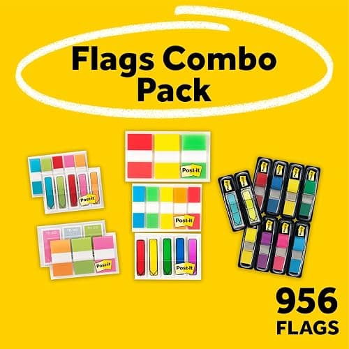 Post-it Flags and Tabs Value Pack, Ultimate Business and Study Pack, 956 Various Flags for Organization (683-AVP-SIOC) thumbnail 3