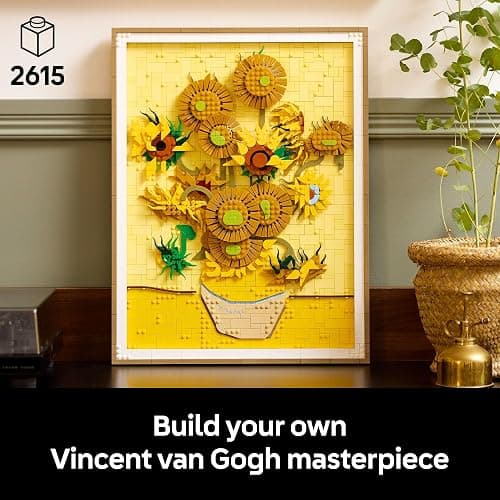 LEGO Art Vincent Van Gogh – Sunflowers Building Set for Adults - Home Decor Idea - Brick Built Painting - Gift for Birthdays - 31215 thumbnail 3
