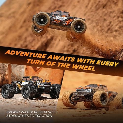 HAIBOXING 1:18 Scale RC Monster Truck 18859E, 2.4GHz Remote Control Fast RC Car 36km/h 4WD Off-Road Water-Resistant Electric Powered Vehicle with Dual Batteries, Ideal for Kids and Adults thumbnail 5