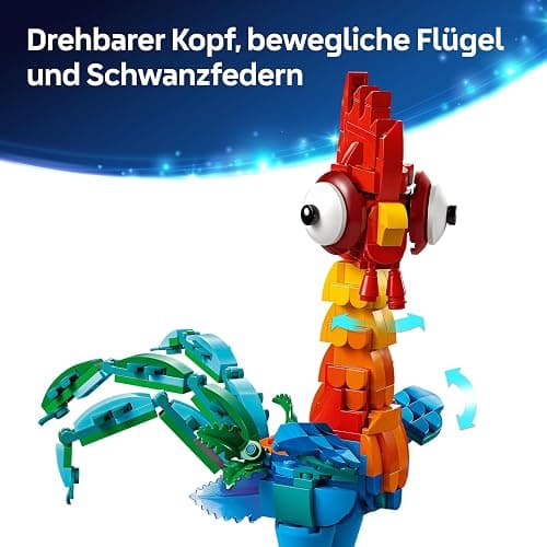 LEGO ǀ Disney Vaiana 2: Heihei Spielzeug - Tierfigur zum Spielen & Ausstellen mit drehbarem Kopf, beweglichen Flügeln & Schwanzfedern sowie Ständer - Geschenk für Mädchen ab 9 Jahren - 43272 thumbnail 7