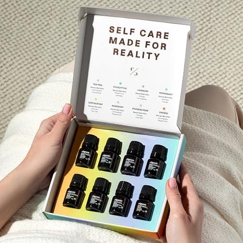 Cliganic Organic Aromatherapy Essential Oils Gift Set (Top 8 - The Iconics), 100% Pure - Peppermint, Lavender, Eucalyptus, Tea Tree, Lemongrass, Rosemary, Frankincense & Orange thumbnail 2
