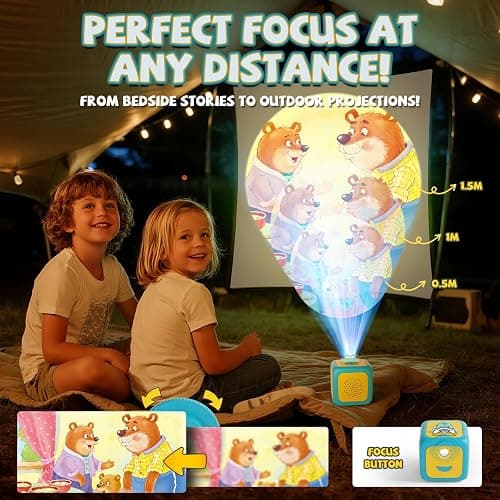 Neikko Story Projector for Kids, Story Machine with Early Learning, Music | Night Sky Lights, Storybook Projector, Moonlight Storytime Projector, Story Telling Toy for Toddlers, Gift for Kids Aged 3+ thumbnail 6