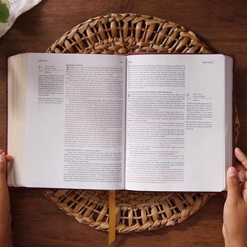 The Prayer Bible: Pray God’s Word Cover to Cover (NKJV, Burgundy Leathersoft, Red Letter, Comfort Print) thumbnail 7