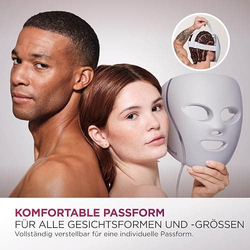 Shark CryoGlow LED Maske, Lichttherapie Maske, Kühlung der Augenpartie, Anti-Aging, Hautklärung, rote/blaue LED, Rotlichtlampe Gesicht, USB-C, Fernbedienung, Schönheitsgeschenke, Kühles Lila FW312EUPL thumbnail 9