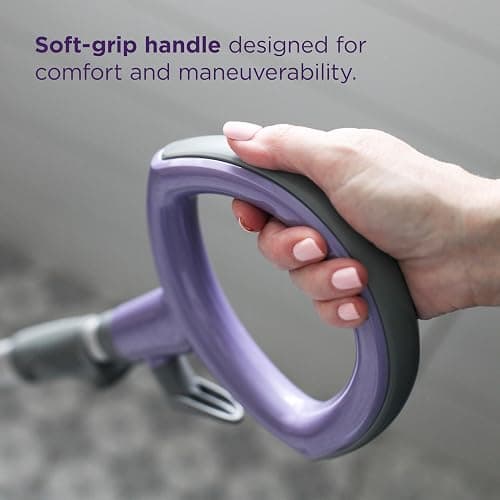 Shark Steam Pocket Mop with 2 Washable Double-sided Pads, Purple, S3501 | Lightweight, 2 Machine Washable Double-Sided Microfiber Pads, Swivel Steering, Steam Sanitization on Sealed Hard Floors thumbnail 8
