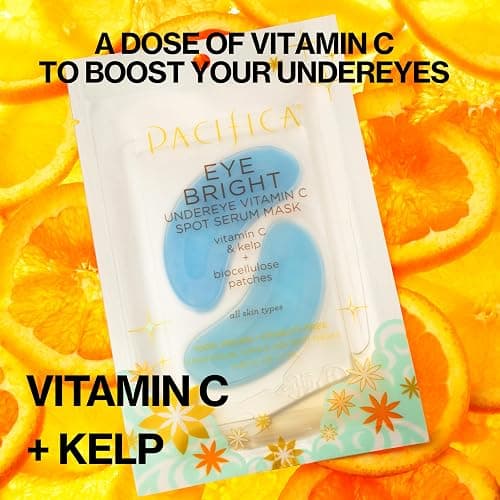Pacifica Undereye Spot Serum Mask – Bright Eye Vitamin C Mask for Dark Circles & Hydration, Brightening Under Eye Treatment, Vegan & Cruelty-Free, 4 Pack - Set of 4 - Bright Undereye Spot Serum Mask thumbnail 3