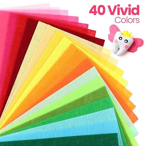 Reginary 120 Pcs 8 x 16 Inch Felt Sheets Bulk for Craft 40 Assorted Color Felt Fabric Squares Stiff Paper for Back to School Festival Holiday DIY Craft Sewing Patchwork thumbnail 6