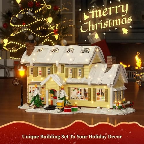 itshWOee Christmas Holiday House Building Set, DIY Christmas Holiday Snow Village Building Toys, Christmas House Gifts for Kids, Boys, Girls, Family, and Friends（2069pcs） thumbnail 2