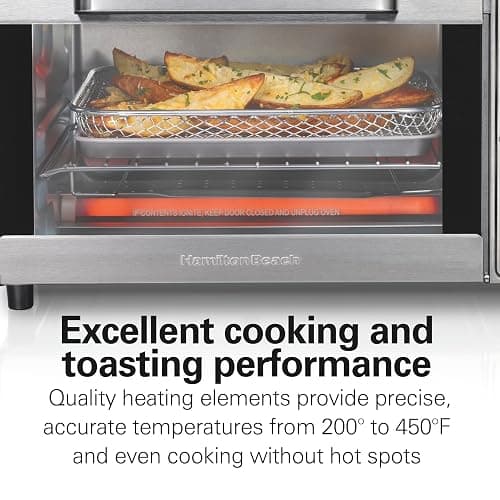 Hamilton Beach Sure-Crisp Air Fryer Toaster Oven Combo, Fits 9” Pizza, 4 Slice Capacity, Powerful Circulation, Auto Shutoff, Stainless Steel (31403) thumbnail 7