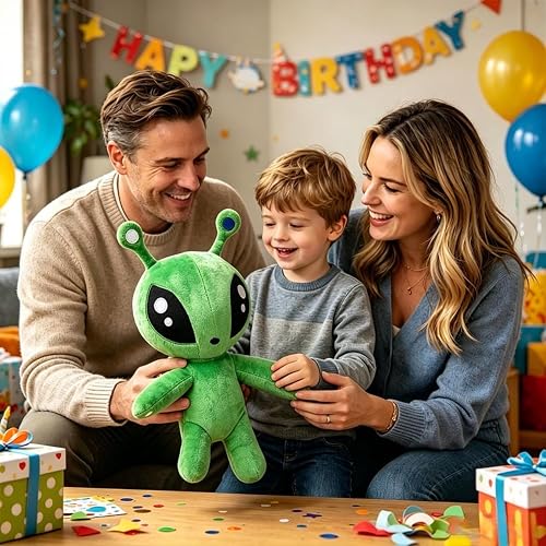 Alien Plush Toy,Green Alien Plush Doll,Soft Alien Creature Pillow for Home Kids’Room Decor,Gift for Animation Fans and Doll Toys thumbnail 6